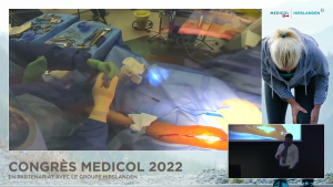 Chirurgie comment&eacute;e: proth&egrave;se totale de genou avec le robot ROSA